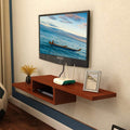 IBOWZ Floating TV Stand Cabinet Wall-Mounted Tv Cabinet Multimedia Console DVD Player Cd Television Set-Top Box Router Cable Box Game Equipment Storage Shelf Wall Shelf