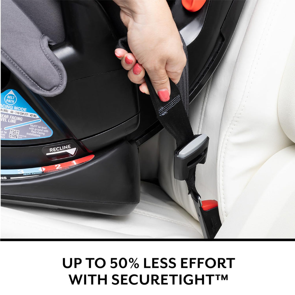 Evenflo All4Stages Slim Plus Canopy 4-in-1 Convertible Car Seat (Baker Gray)