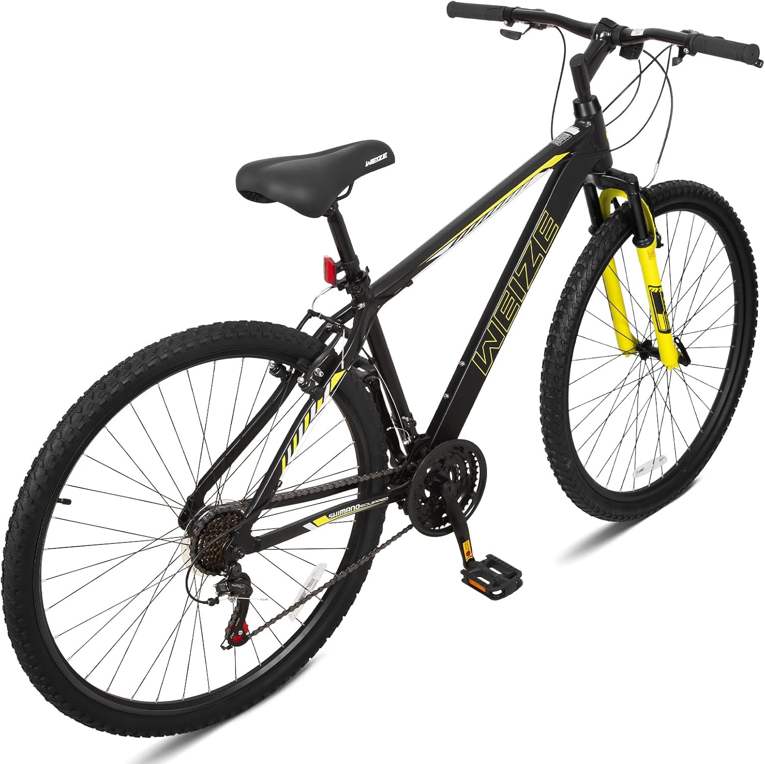 WEIZE Hardtail Mountain Bike, 29 Inch Wheels Outdoor Cycling Bike, 21-Speed Trigger Shifter, Aluminum Frame for Women and Men, Comfort Saddle, MTB Bicycle with Suspension Fork