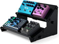 XTS Mini Duo-Flex Desktop Stand, 2 Tiers with Trays for FX Pedals / Synths / Audio Interfaces / MIDI Controllers, Holds 2-4 Pedals or Machines on Each Tier, 15.5' Width, Fits Elektron Digitakt / Digitone / Octatrack & More