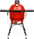 Kamado Joe Classic Joe Series II 18-inch Ceramic Charcoal Grill and Smoker with Cart, Side Shelves, Stainless Steel Grates and 250 Cooking Square Inches in Red, Model KJ-23RHC