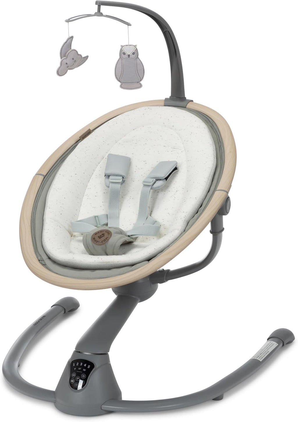Maxi-Cosi Cassia Baby Swings for Infants: Smart Portable Baby Swing with Music, Lightweight & Foldable Baby Swing, 360 Rotation Infant Swing, Classic Green