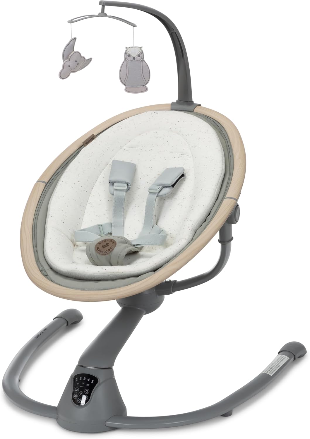 Maxi-Cosi Cassia Baby Swings for Infants: Smart Portable Baby Swing with Music, Lightweight & Foldable Baby Swing, 360 Rotation Infant Swing, Classic Green