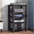 HiFi Rack Printer Stand, 4-5-Tier Media Audio Tower Cabinet, Record Player Stand with Adjustable Shelves, Living Room Entertainment Media Equipment Storage Rack(Style C,50x60x100cm)