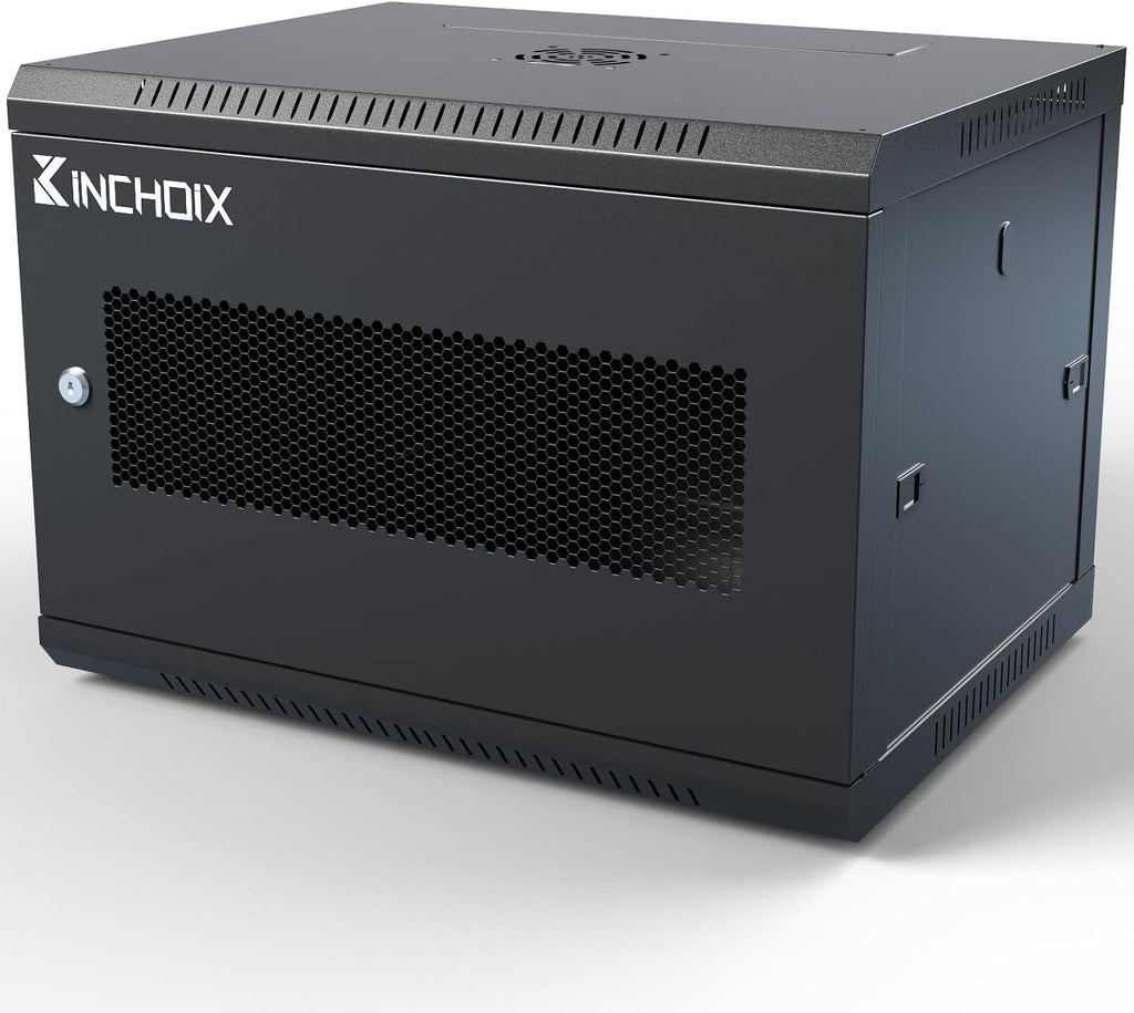 Wall Mount Network Server Cabinet 9U Network Rack Enclosure for Computer Routers Switches Networking Electronic Equipment, Removable Side Panels & Locks, 19.7in Depth