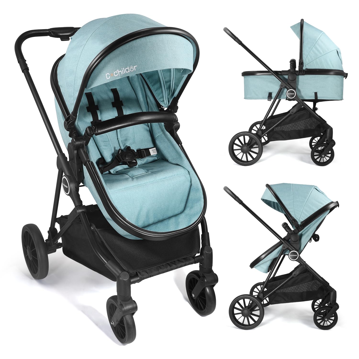 Cochildor Lite 2.0 Baby Stroller with Newborn Mode, 2-in-1 Foldable Infant Stroller with Reversible Seat and UPF 50+ Canopy