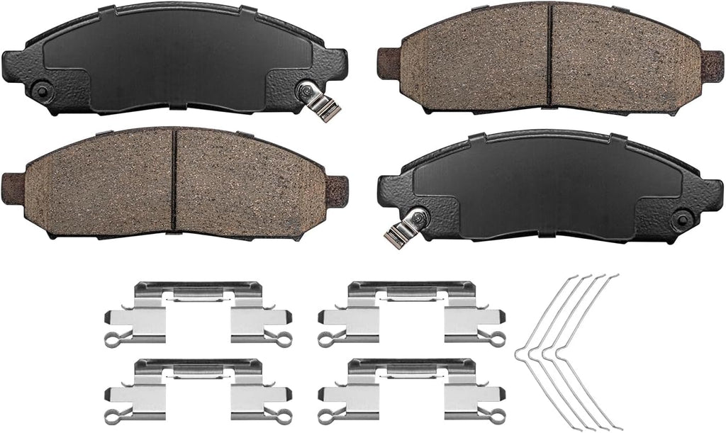 Detroit Axle - Brake Kit for 2005-2019 Nissan Frontier 2009-2012 Suzuki Equator, Brake Rotors Ceramic Brakes Pads Front and Rear Replacement: 11.14 inch Front and 11.26 inch Rear
