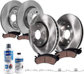 Detroit Axle - Brake Kit for 03-14 Volvo XC90 Brakes Rotors Ceramic Brake Pads 2003 2004 2005 2006 2007 2008 2009 2010 2011 2012 2013 2014 Replacement: 12.44'' inch Front and 12.13' inch Rear Rotors