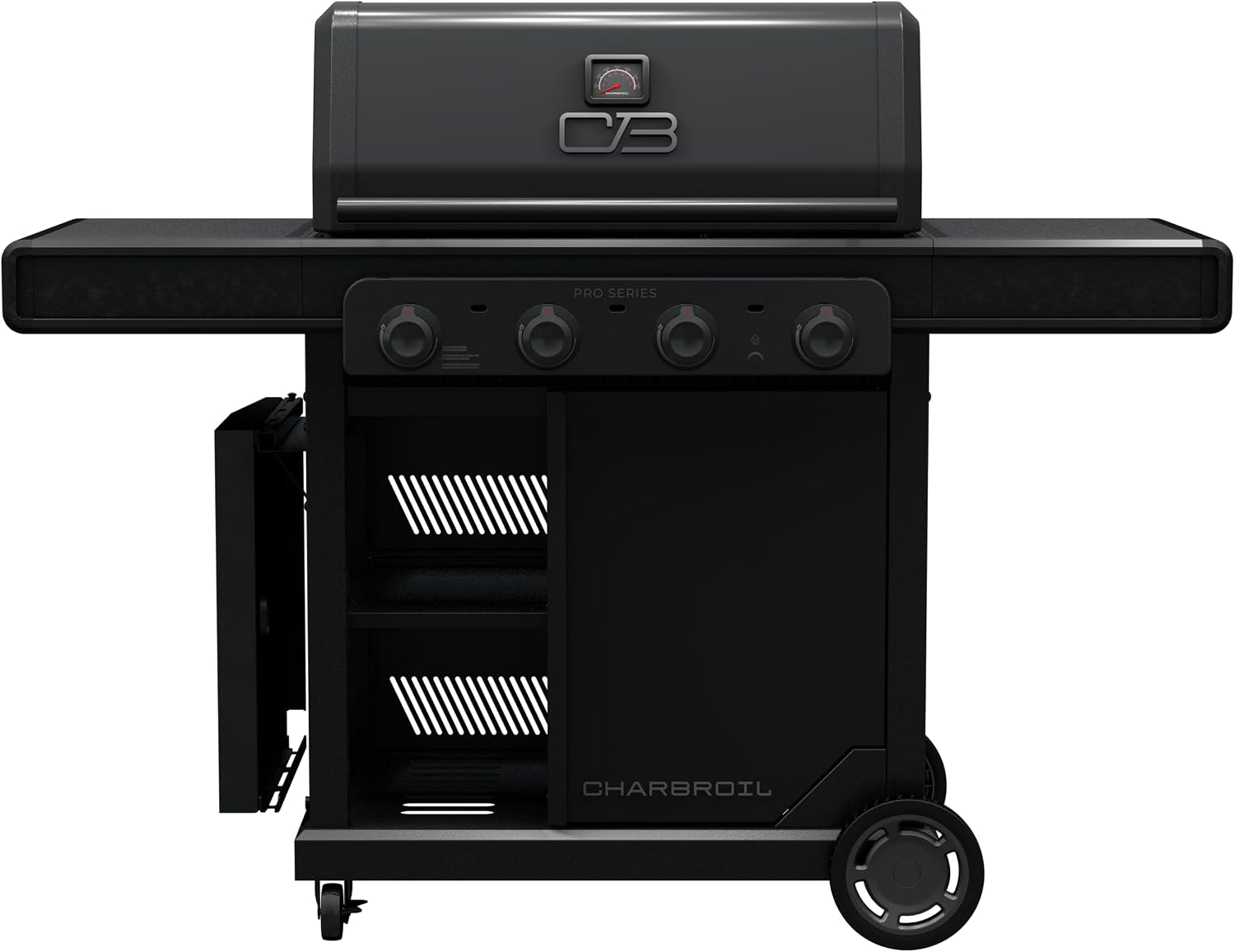 Charbroil Pro Series with Amplifire Infrared Technology 4-Burner Propane Gas Grill and Griddle Cabinet, Black - 463279224