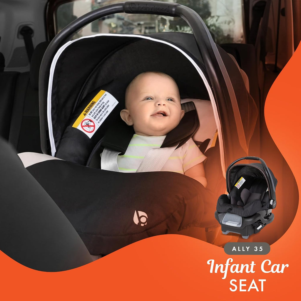 Baby Trend Tango Pro Baby Stroller with Ally 35 Infant Car Seat, Adjustable Canopy, Storage Basket & Cup Holders, Uptown Brown – Lightweight & Foldable Travel System for Toddlers & Infants