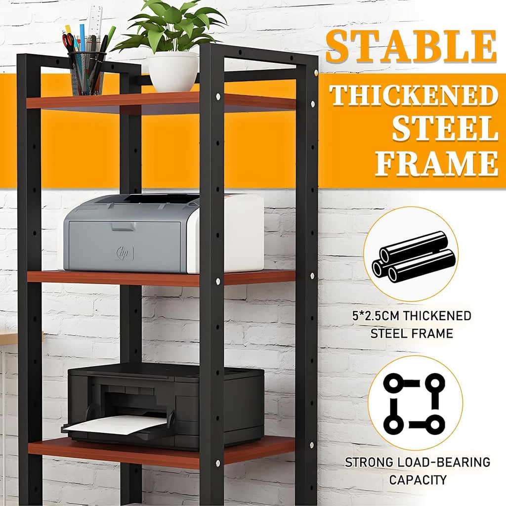 AV Media Stand, 7/8-Tier Corner TV Stand with Height Adjustable Wooden Shelves, Audio Component Rack, Media Audio Tower Cabinet, Stereo Cabinet for Living Room, Gaming Room, Music Studio
