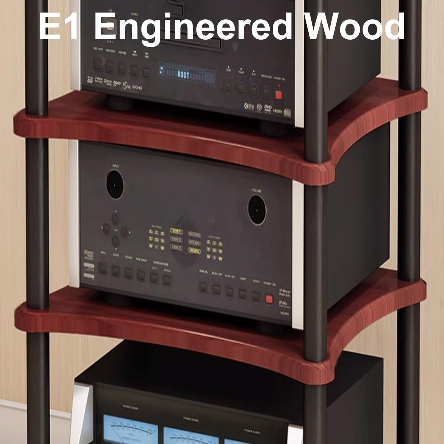 Audio Rack Stand - Heavy Duty Media Storage Tower for Audio Equipment, 2 Layers