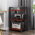 Living Room/Home Audio Video Equipment Rack Stereo Cabinet Stand, Floorsatnding Heavy Duty Media Component Stand Holder with Heightadjustable Shelf & Wheels,Black#1,3 Tier