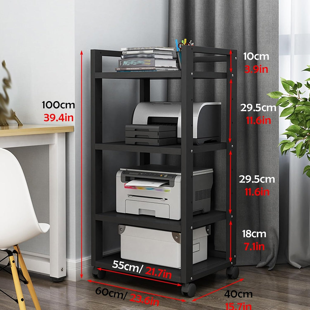 4 Tier Adjustable Audio Cabinet/Corner Bookcase, Home Theater Cabinet/Kitchen Storage Stand for DVD Player Book, Electronics Equipment Shelf (Size : Style A)