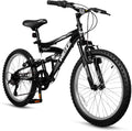 WEIZE Kids Mountain Bike, Kids' Bicycles for 6-14 Years Old Boys Girls with Dual Full Suspension, 6 Speeds Drivetrain, High-Carbon Steel Frame, Ideal for Young Riders and Adventurers