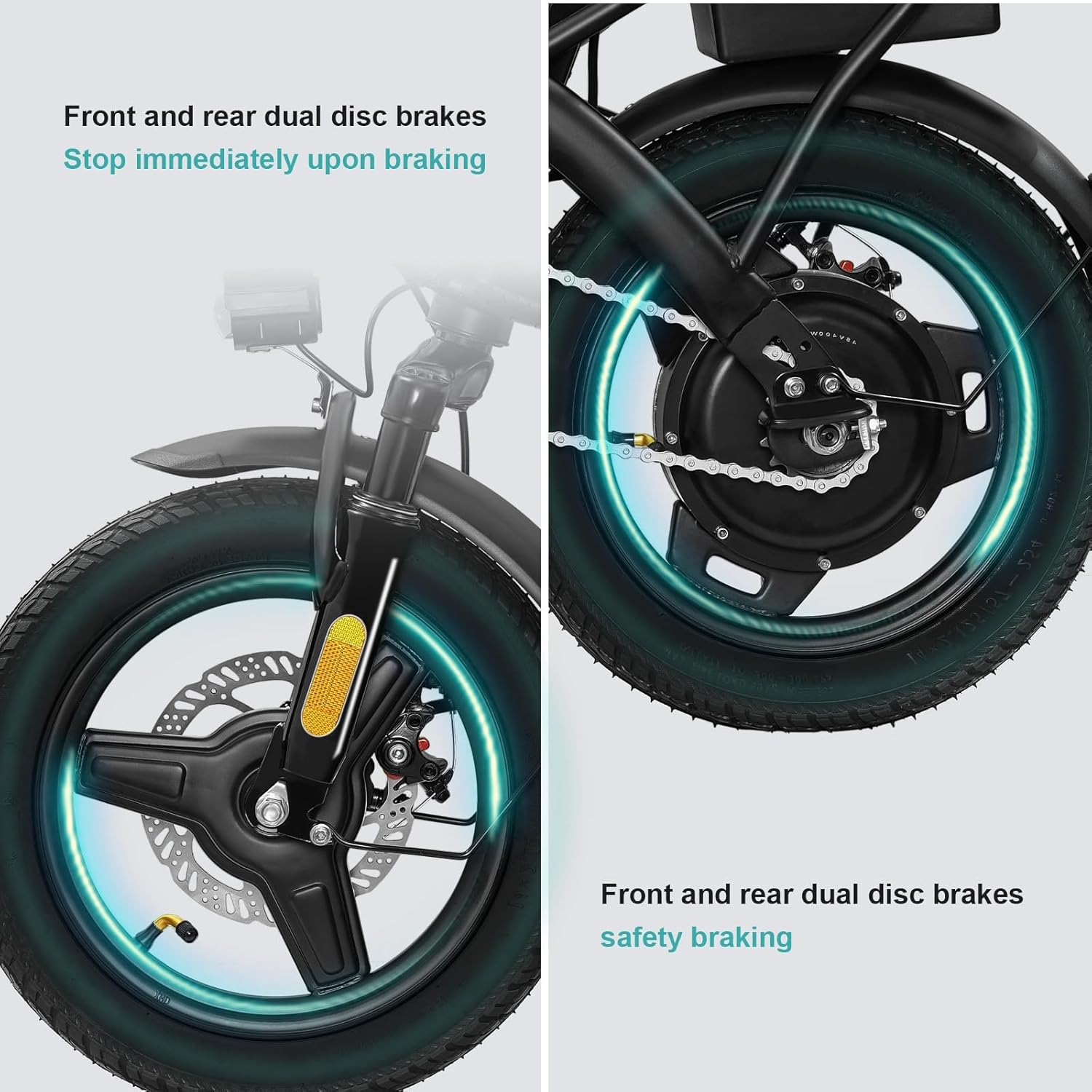 LELEKUAI Electric Bike for Adults and Teens, 520W-560W Motor, 20-24MPH, 32 Miles Range, 48V 10Ah Battery, 3-Level Pedal Assist, 14' Foldable Mini Electric Bicycle, UL 2849 Certified