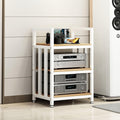 3.4.5 Tier AV Media Stand - Adjustable Stereo Rack for CD Players & Audio Equipment, Multifunctional Video Cabinet with Non-Slip Feet, Modern Tower Design in White