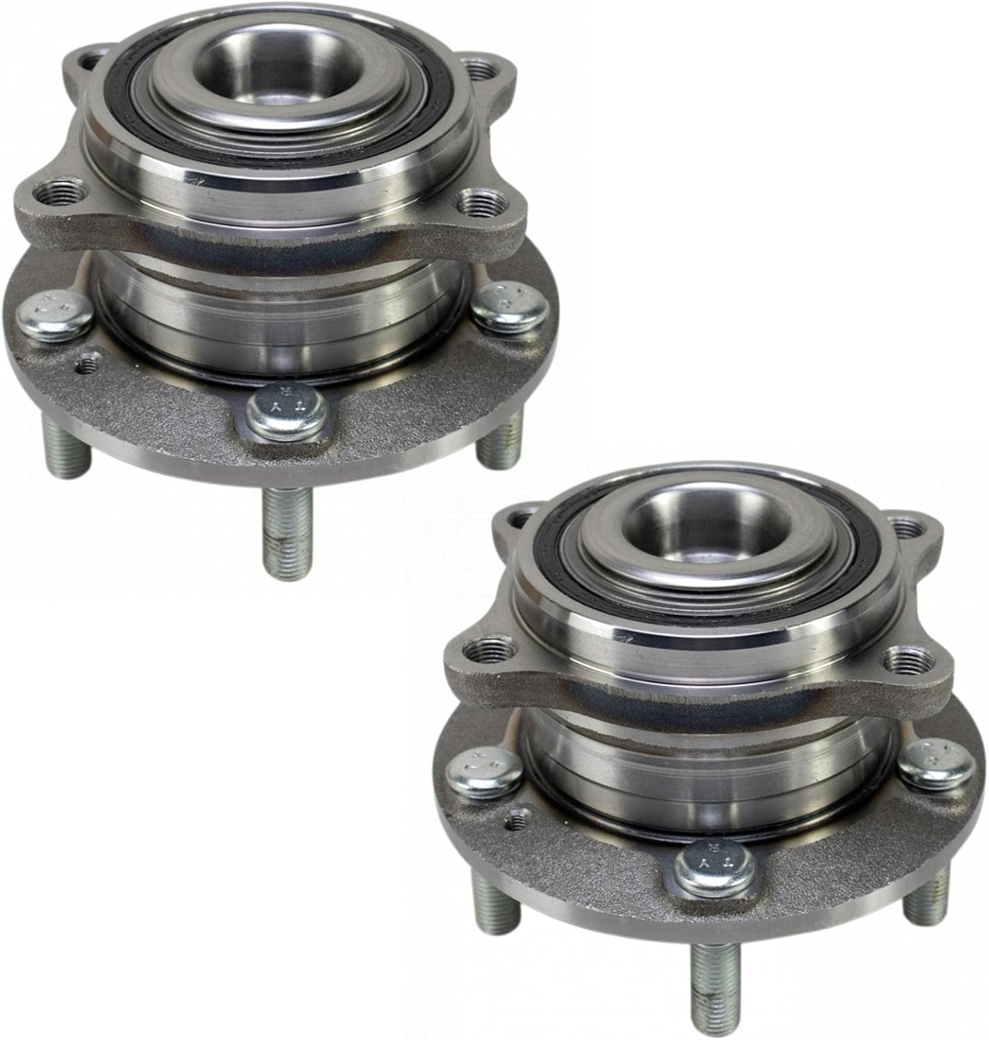 TRQ Front Left and Right Wheel Bearing and Hub Assembly Set 2 Piece Compatible with 15-19 Hyundai Sonata 18-21 Tucson 21-22 Veloster N Manual Transmission 2016 Kia Optima LX EX LX 1.6T 17-21 Sportage