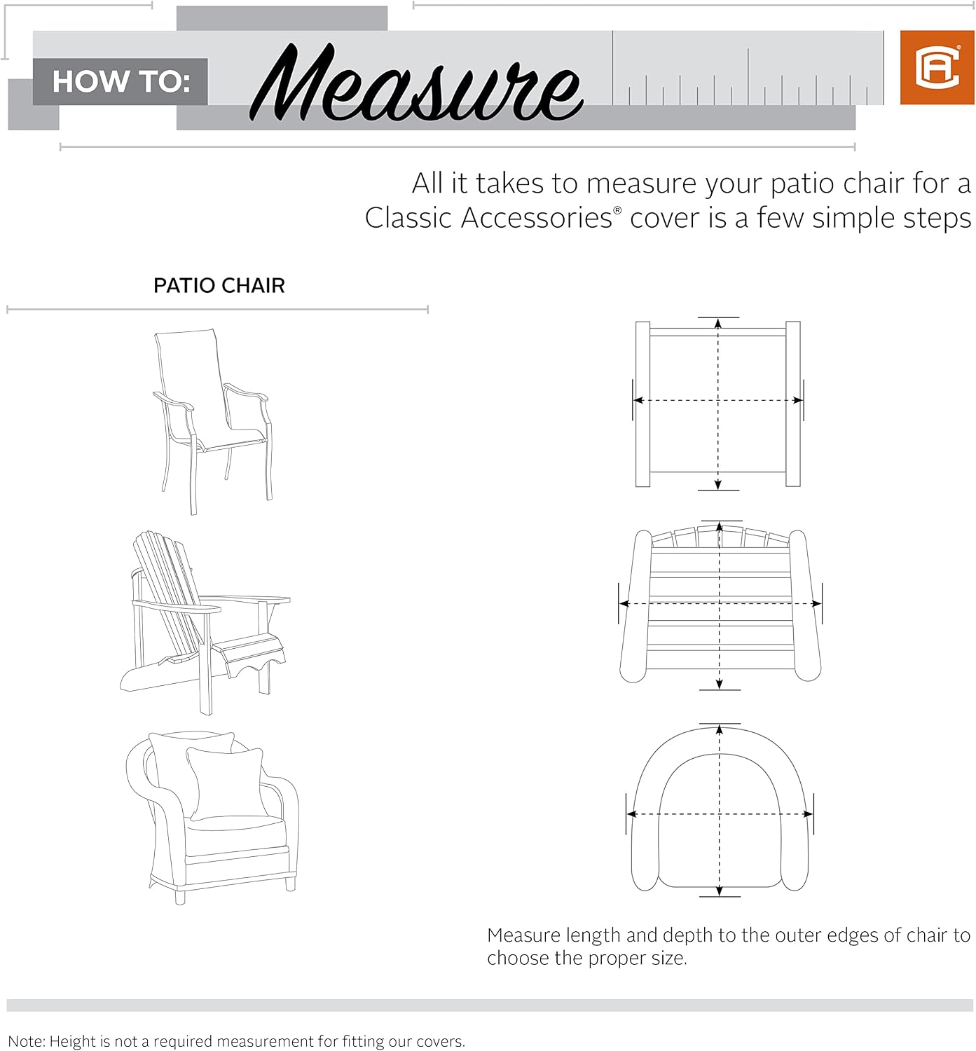 Classic Accessories Veranda Water-Resistant 64 Inch BBQ Grill Cover and 38 Inch Patio Lounge Chair Cover Bundle