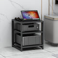 Equipment Console Shelf AV Media Stand Audio Rack Shelf with Adjustable Shelves, for Entertainment Stereo Racks Component Storage and Collection Display(Black,40cm/15.7in)