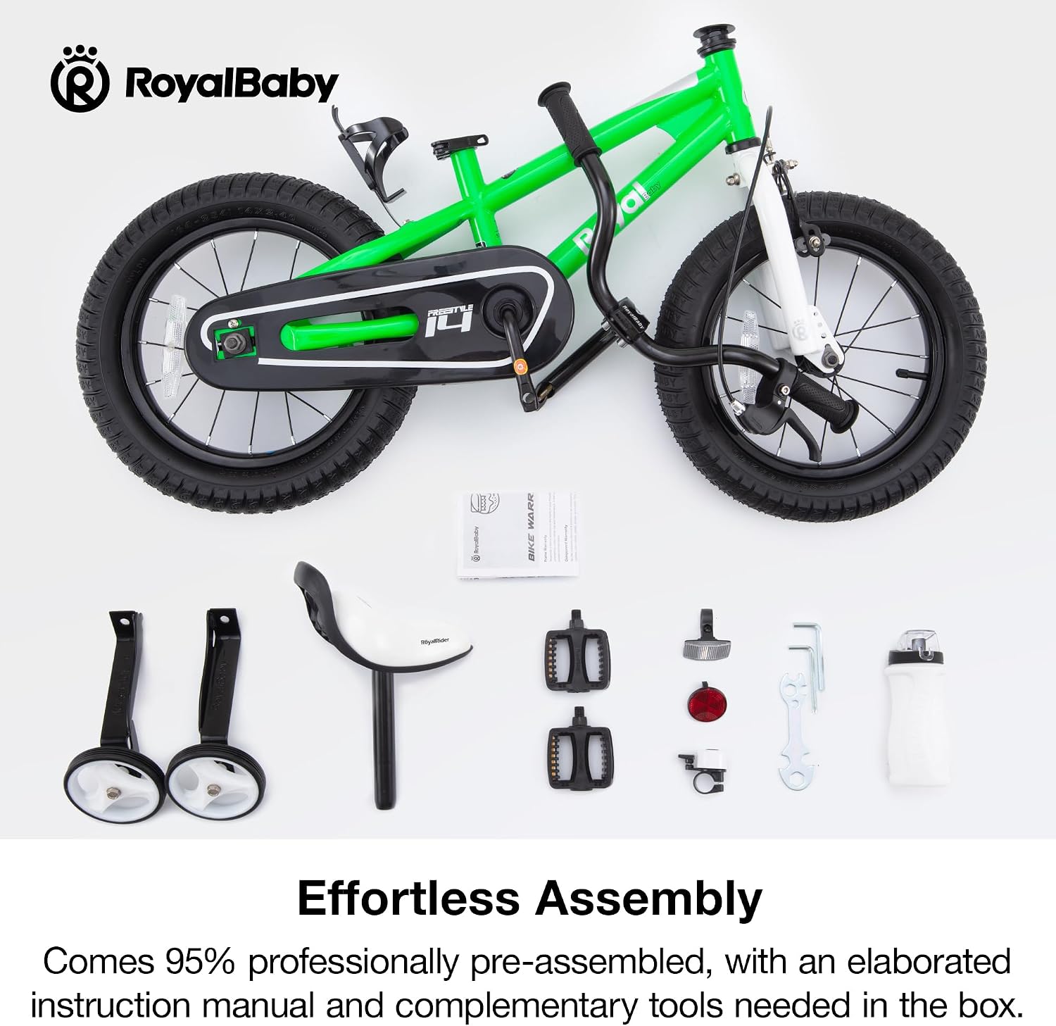 RoyalBaby Kids Bike Freestyle Classic 12 14 16 18 Inch Children Bicycle for Ages 3-10 Years Toddler to Big Kids
