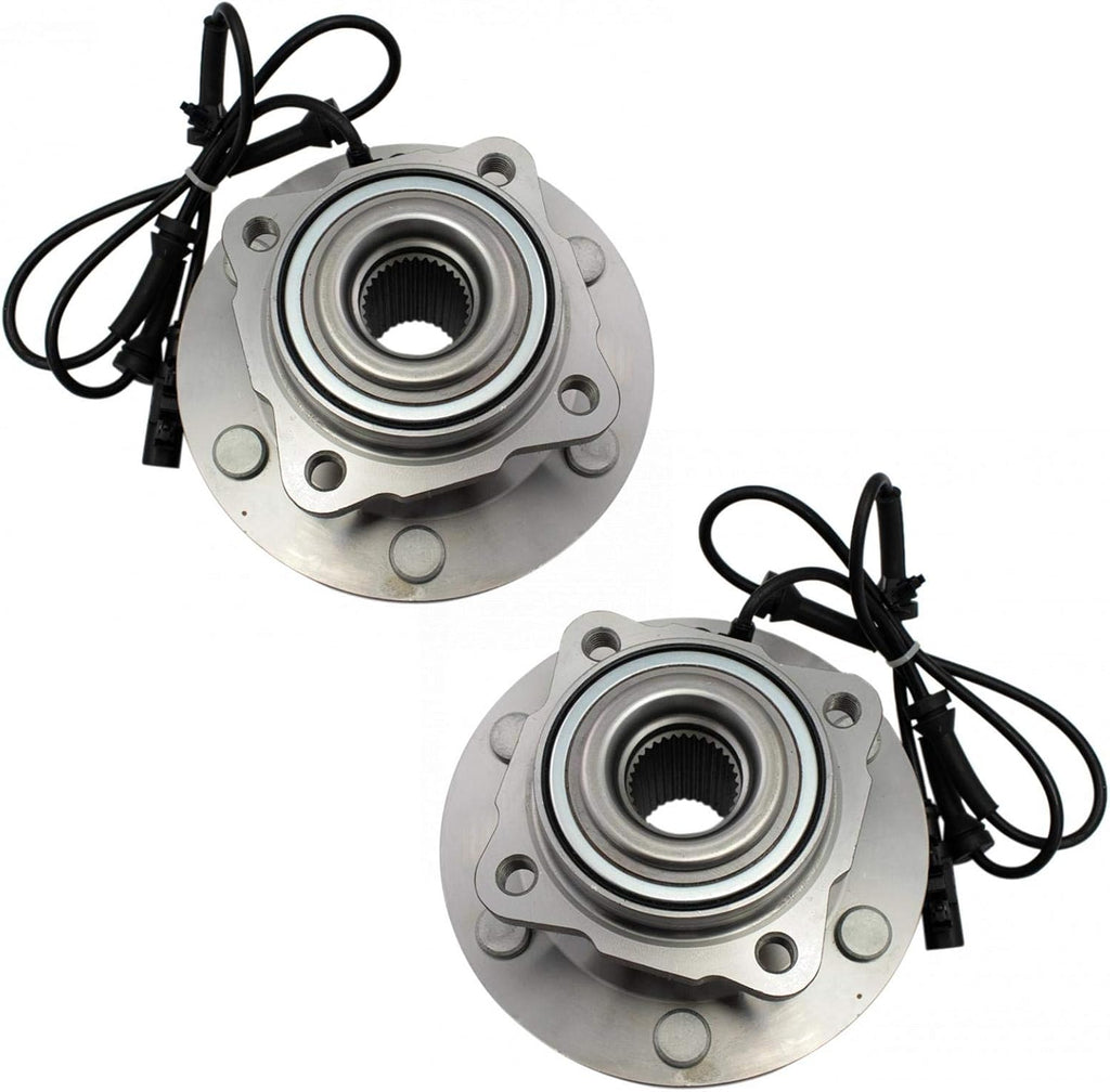 TRQ 2 Piece Rear Wheel Bearing & Hub Assembly Set with ABS Sensor Compatible with 2012-2015 Nissan Armada