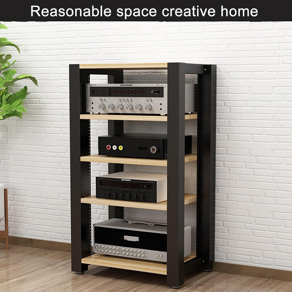 Corner Tv Stand with Ample Storage 5Tier Audio Rack Adjustable Shelves Media Console for Home Theater & Recording Roomwhite Av Cabinet for Tv & Stereo Equipment,White,3 Tier