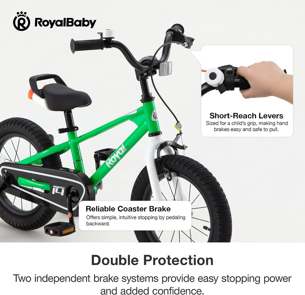 RoyalBaby Kids Bike Freestyle Classic 12 14 16 18 Inch Children Bicycle for Ages 3-10 Years Toddler to Big Kids