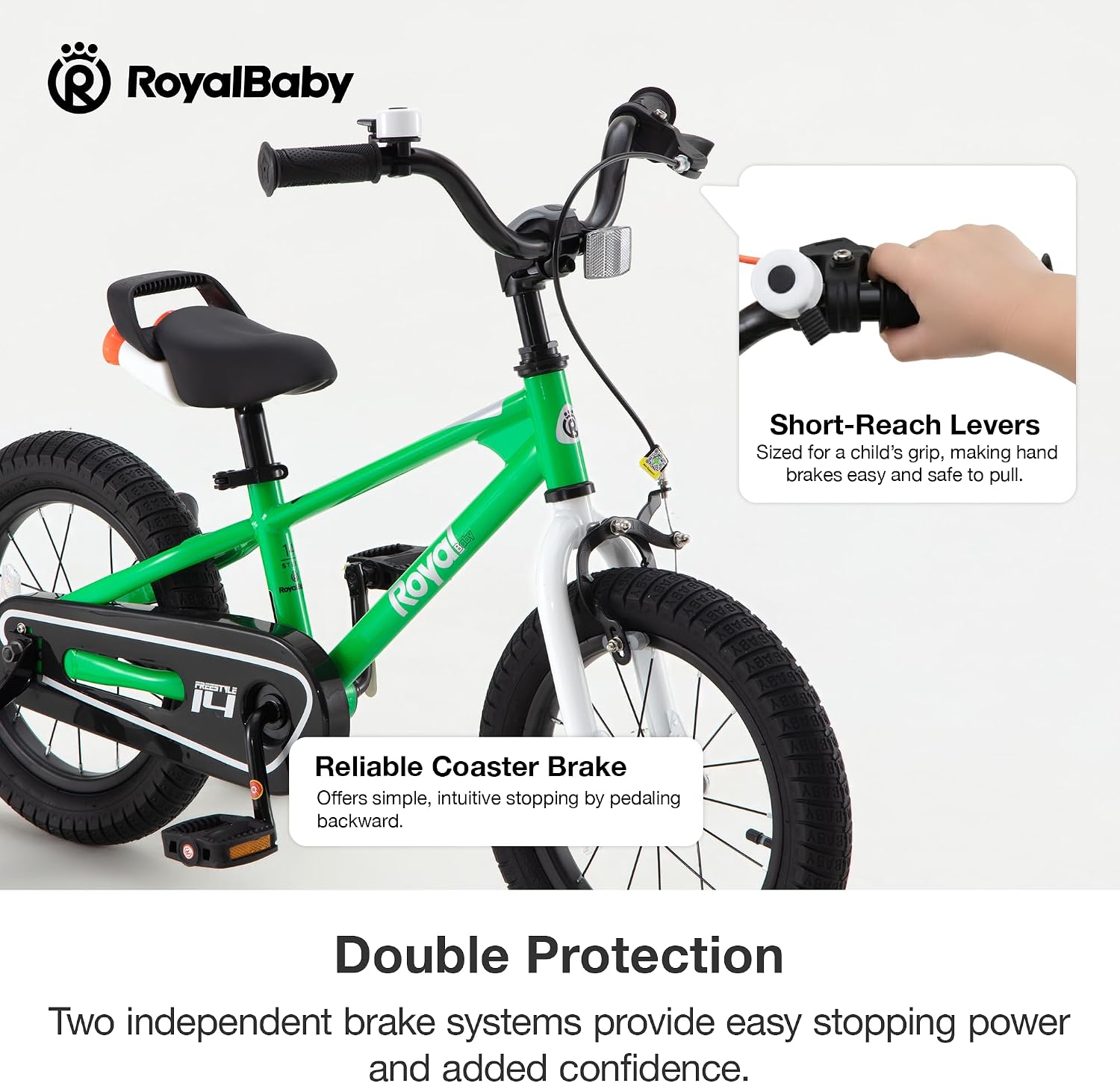 RoyalBaby Kids Bike Freestyle Classic 12 14 16 18 Inch Children Bicycle for Ages 3-10 Years Toddler to Big Kids