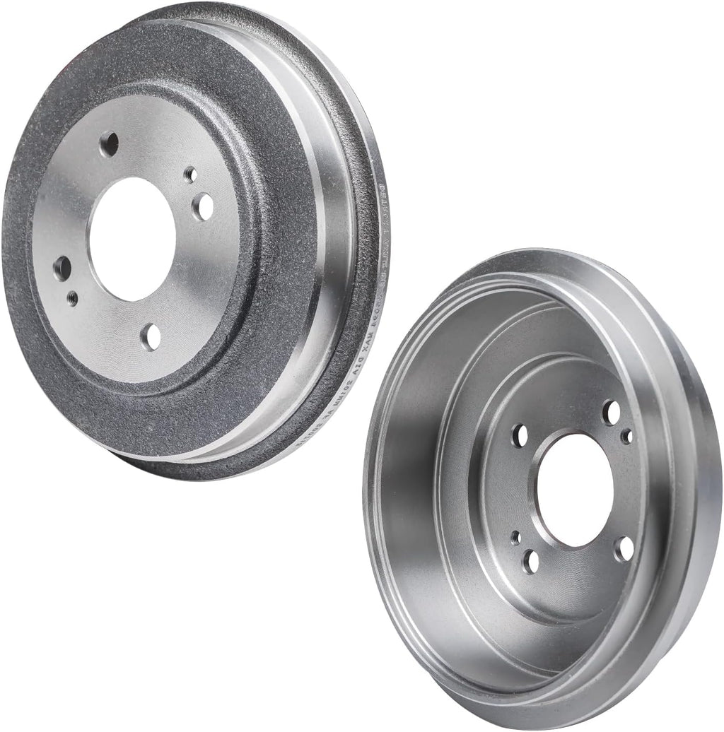 Detroit Axle - Brake Kit for 2009-2013 Honda Fit Front Disc Brake Rotors Ceramic Brakes Pads 2010 2011 2012 Replacement Brake Drums Brake Shoes