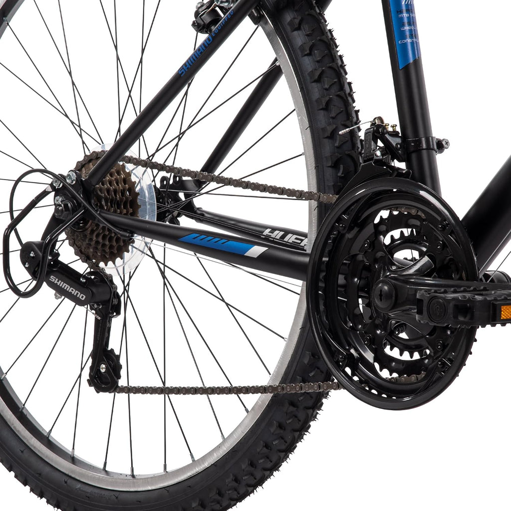 Huffy Stone Mountain Bike for Men and Women, 20'/24'/26', 6-Speed (20') or 21-Speed, Front or Dual Suspension (Varies), Multiple Colors, Adjustable Saddle, Shimano Equipped, All-Terrain Tires