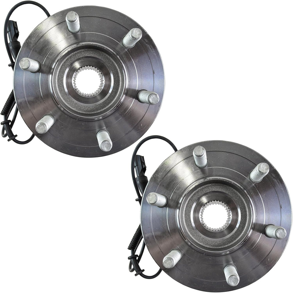 TRQ 2 Piece Rear Wheel Bearing & Hub Assembly Set Compatible with 2003-2006 Ford Expedition Lincoln Navigator