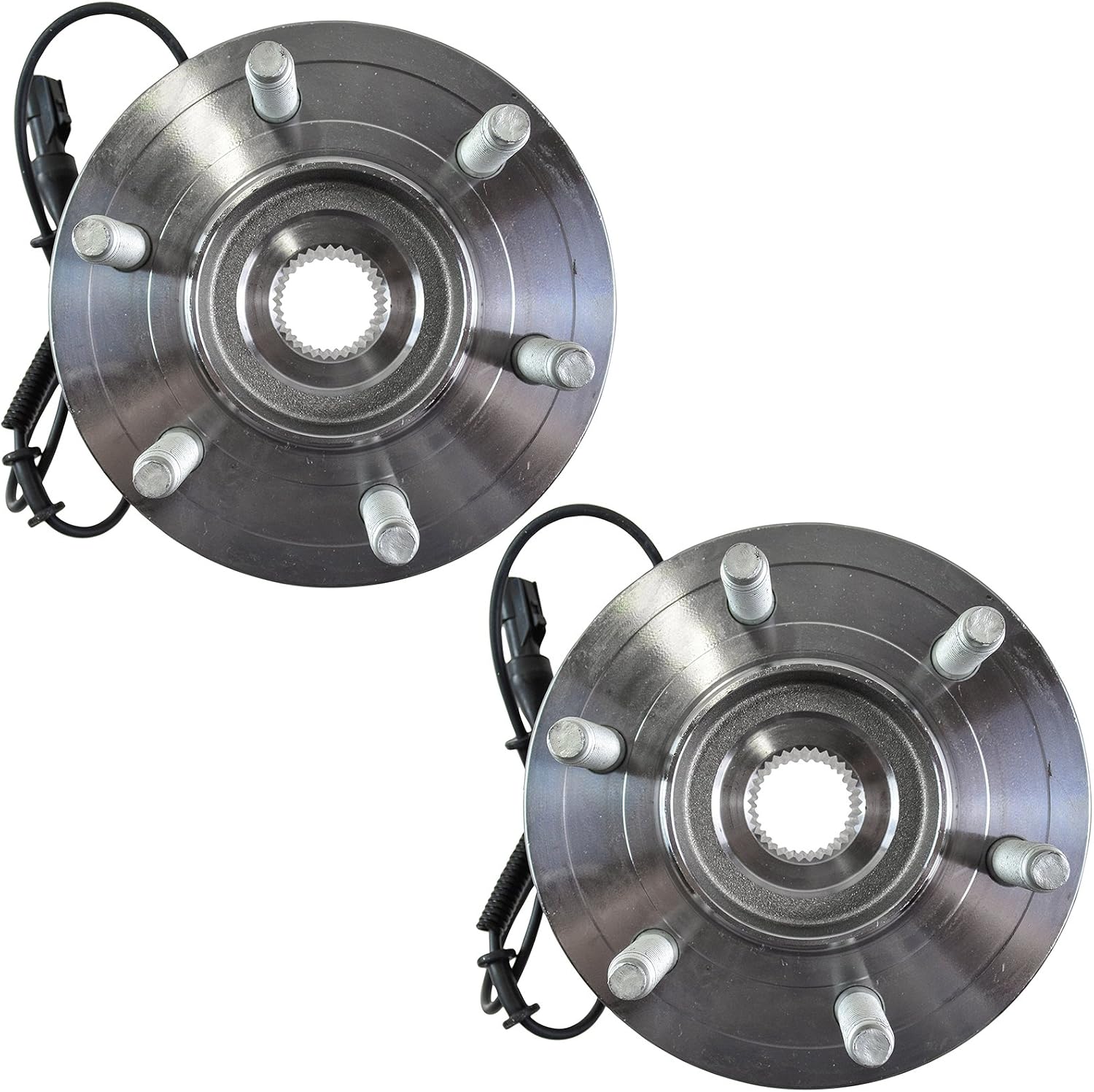 TRQ 2 Piece Rear Wheel Bearing & Hub Assembly Set Compatible with 2003-2006 Ford Expedition Lincoln Navigator