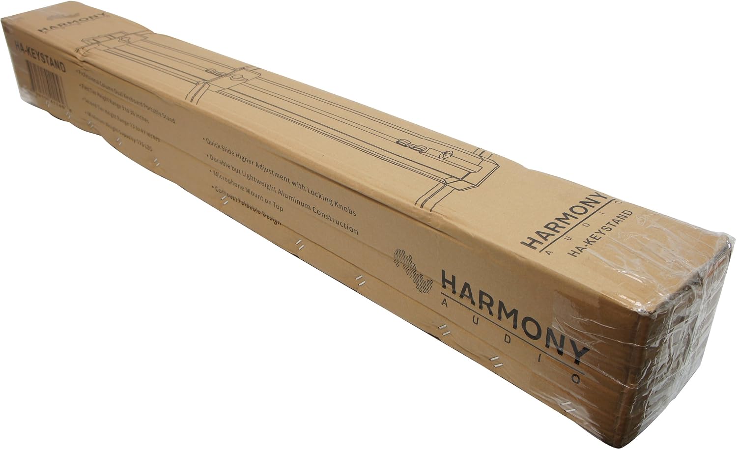 Harmony Audio Professional 2-Tier Column Keyboard Stand with 5/8' Mic Mount Ver2.0