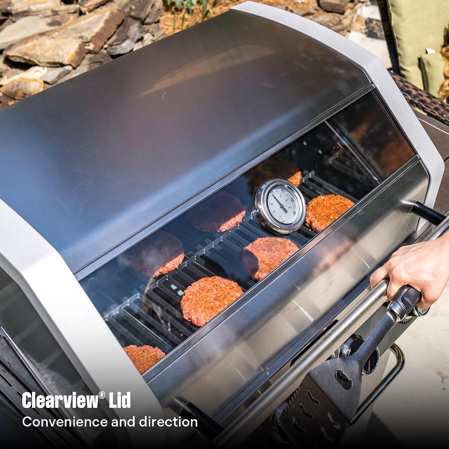Monument Grills Larger Convertible 4-Burner Natural Gas Grill Stainless Steel Cabinet Style Propane Grills with Rotisserie Kit(2 items)