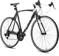 HILAND 14 Speeds 700C Road Bike, Light Weight Aluminum Frame Sport Bike, Racing Bike for Men Women Adult Bicycle 57 CM Frame Black