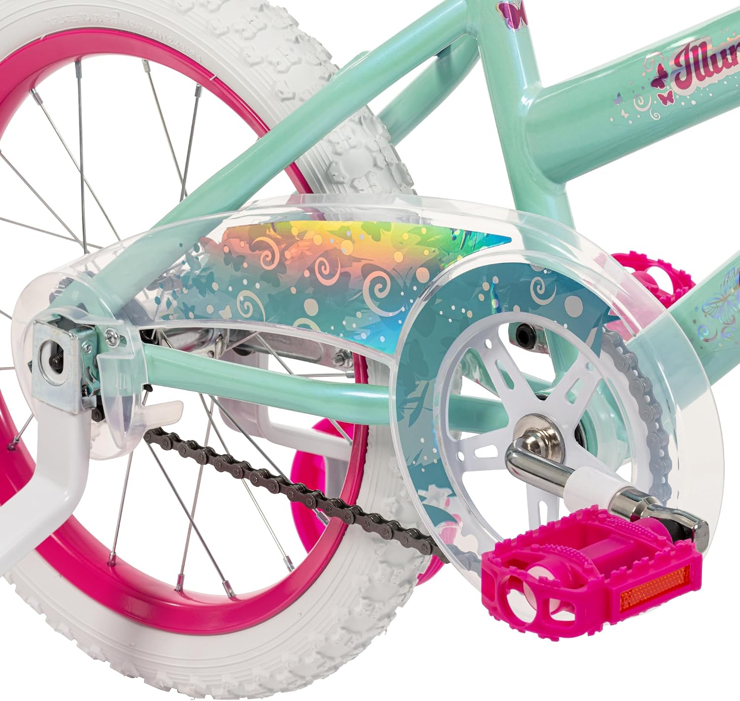 Huffy Illuminate Bike for Girls, 12/16/20 Inch Size Options, Ages 3+ Years Old, Removable Training Wheels (12' and 16' Only), Multiple Color Options, Easy Assembly, Adjustable Seat, Durable
