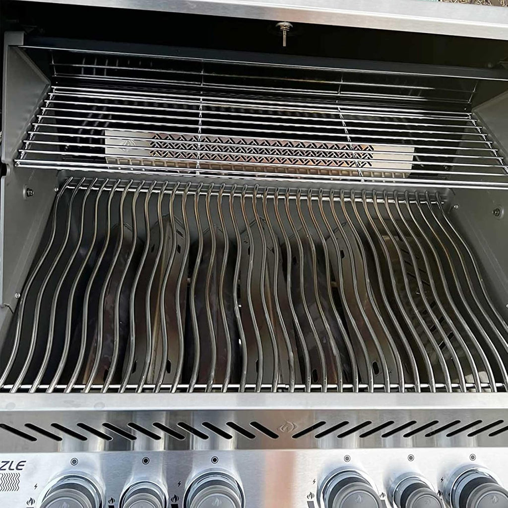 MixRBBQ BBQ Future Grill Replacement Parts for Napoleon Prestige 500 and Built-in Prestige 500, Stainless Steel 7-Pack Heat Plates, 4-Pack Burner and 2-Pack Grate Grid for Napoleon