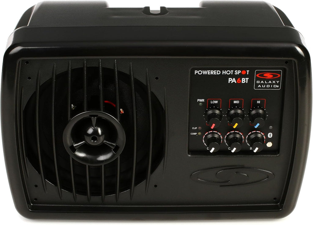 Galaxy Audio PA6BT 6' 170 Watt 2-Way Powered Hot Spot Monitor Speaker With Bluetooth,Black