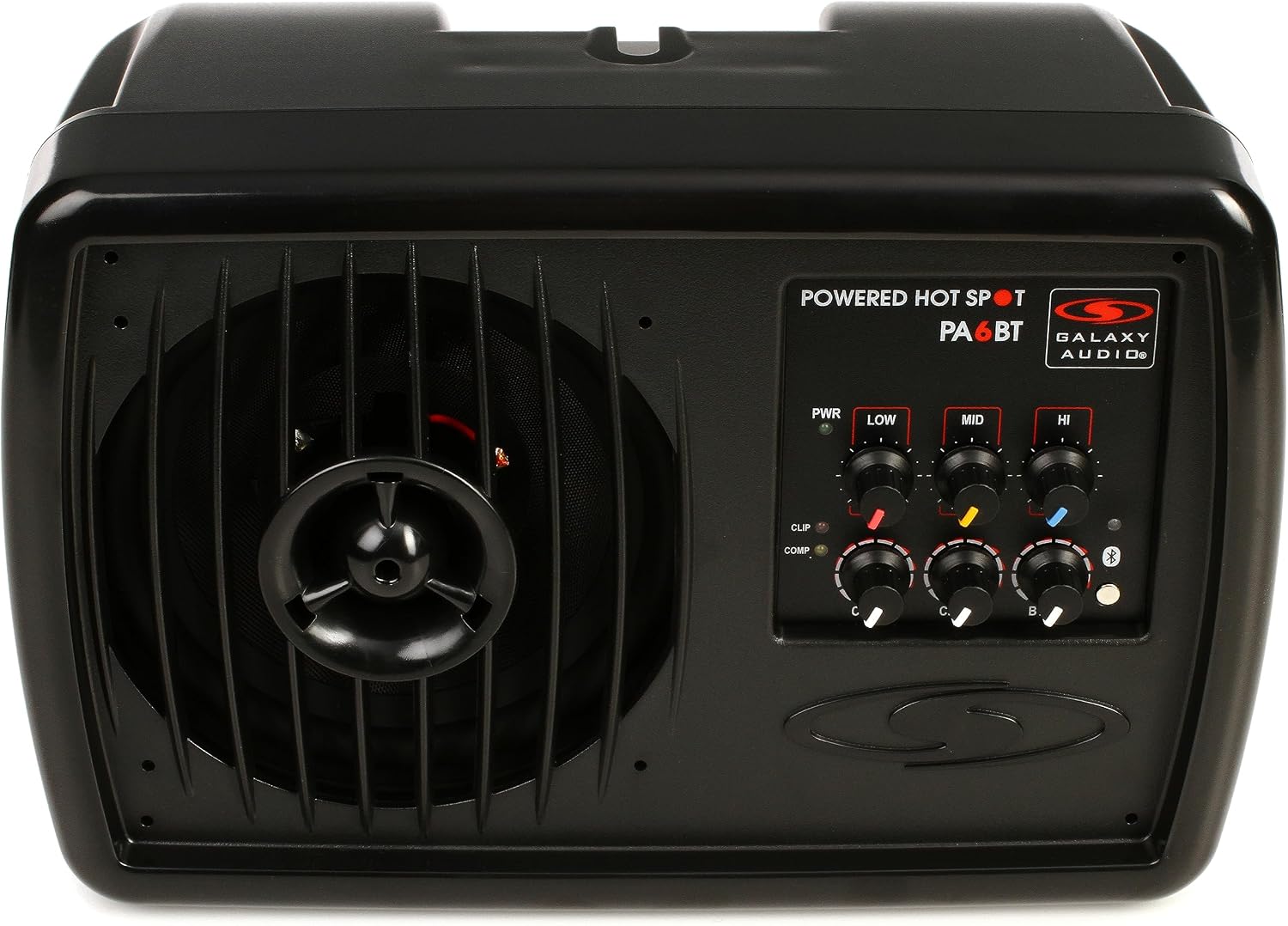 Galaxy Audio PA6BT 6' 170 Watt 2-Way Powered Hot Spot Monitor Speaker With Bluetooth,Black