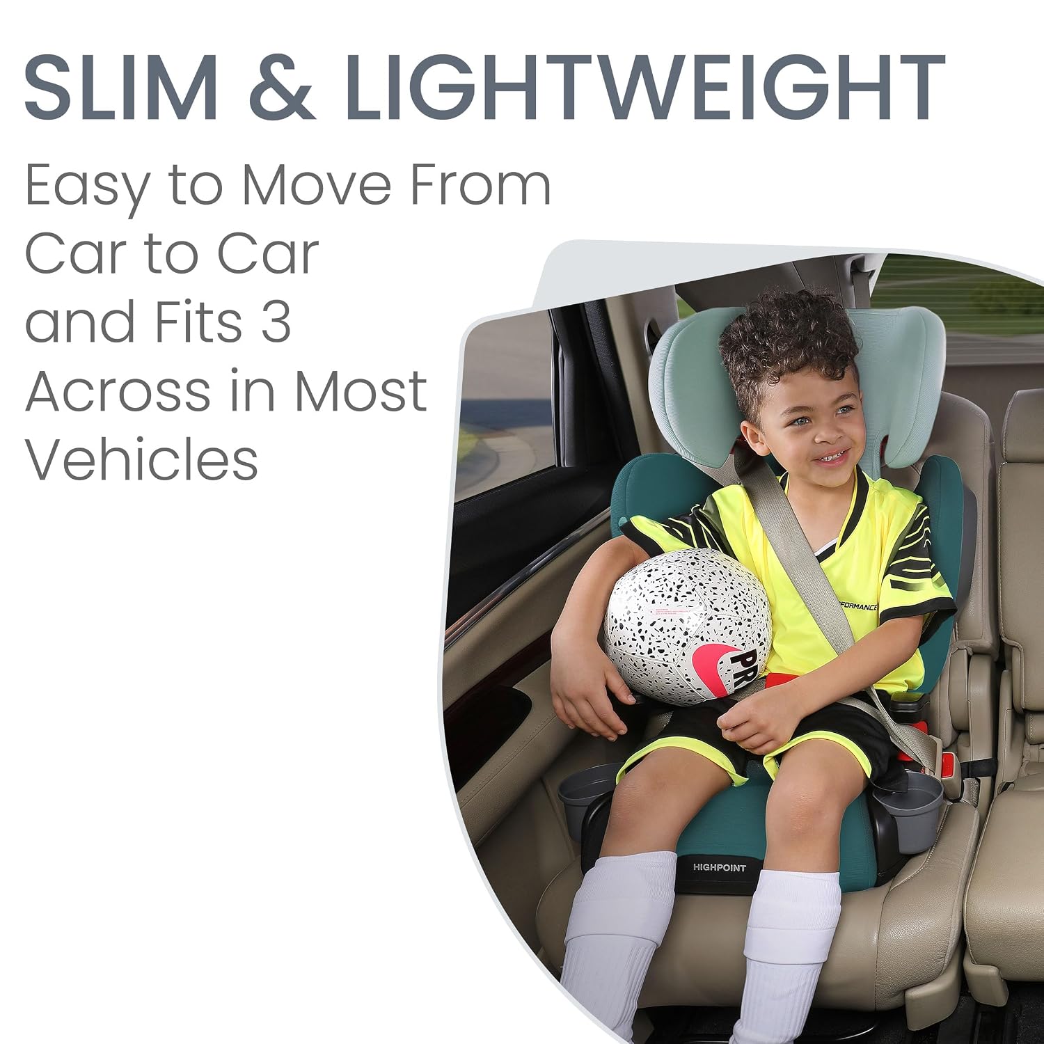 Britax Highpoint Backless Belt-Positioning Booster Seat, SafeWash Green Ombre
