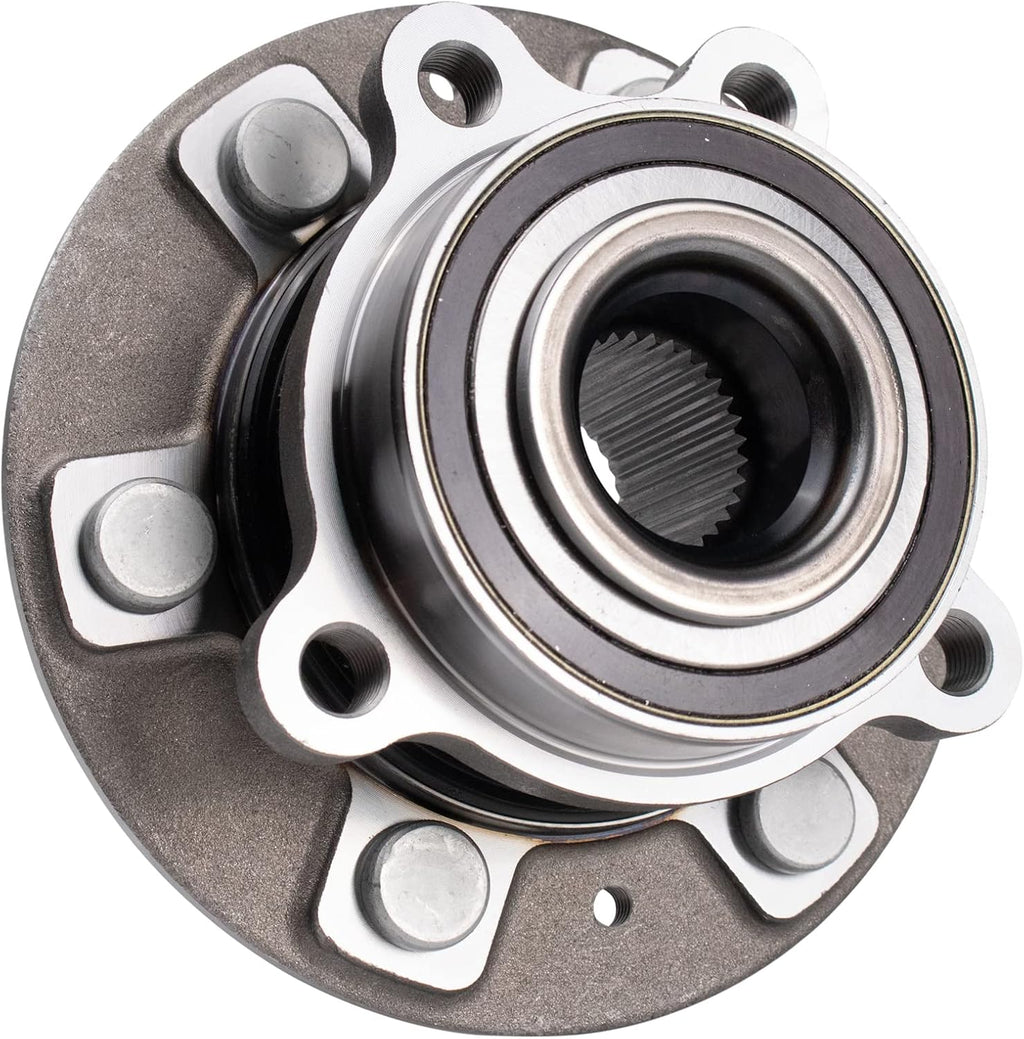 TRQ Front Wheel Bearing and Hub Assembly Set 2 Piece Compatible with 19-23 Chevrolet Silverado 1500 4WD 21-23 Tahoe 4WD 19-23 GMC Sierra 1500 4WD 21-23 Cadillac Escalade 4WD 21-23 Escalade ESV 4WD