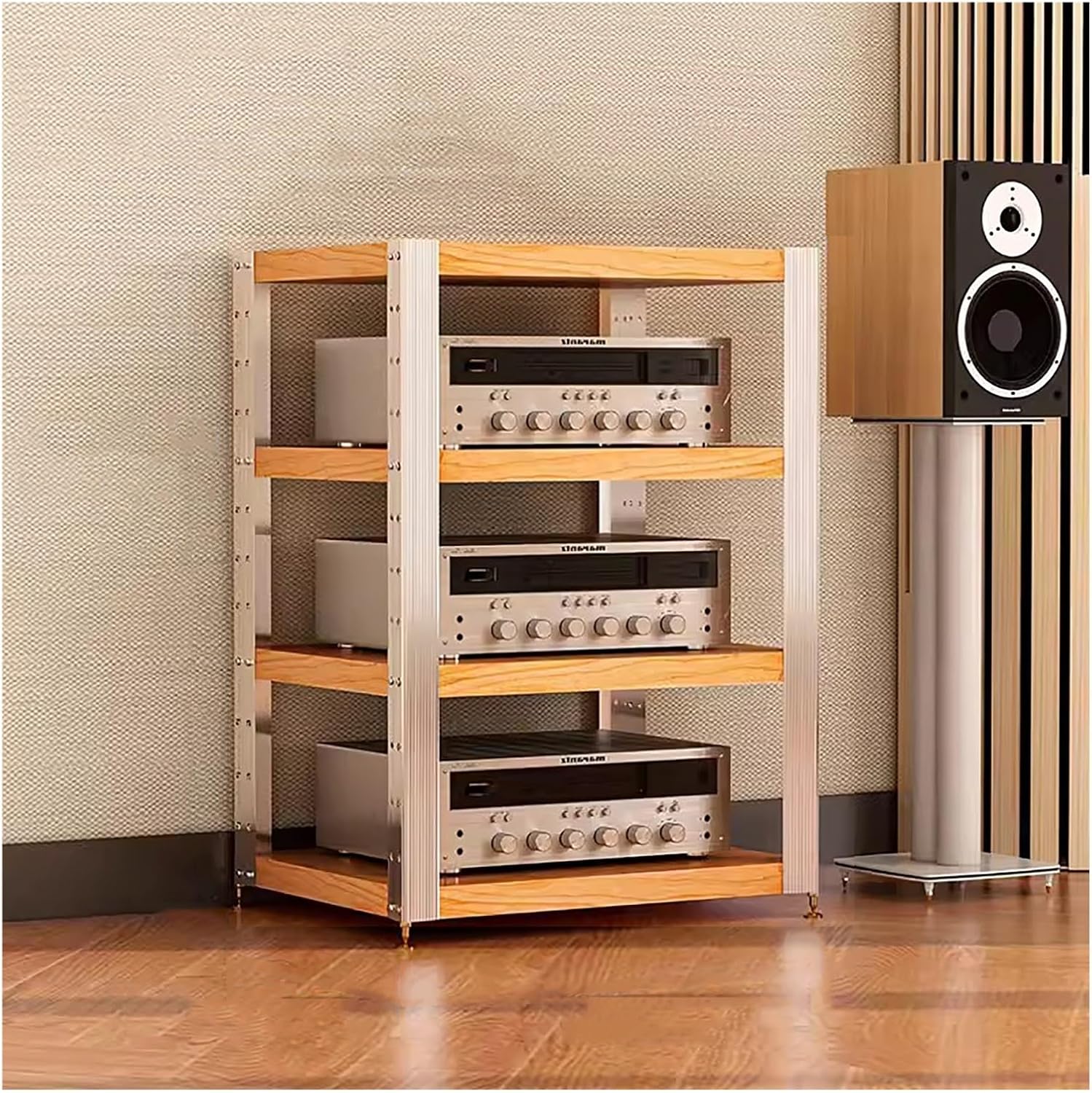 AV Media Shelf for DVD Players - Game Console - TV Box - Cable Box - WiFi Router - Stereo Racks - Audio Equipment Stands Professional 16 22 32in - 1/2/3-Tier(3 Tier)