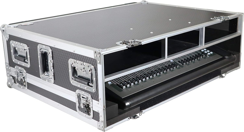 ProX XS-BX32DHW ATA Digital Audio Mixer Flight Case for Behringer X32 Console with Doghouse compartment and Caster wheels