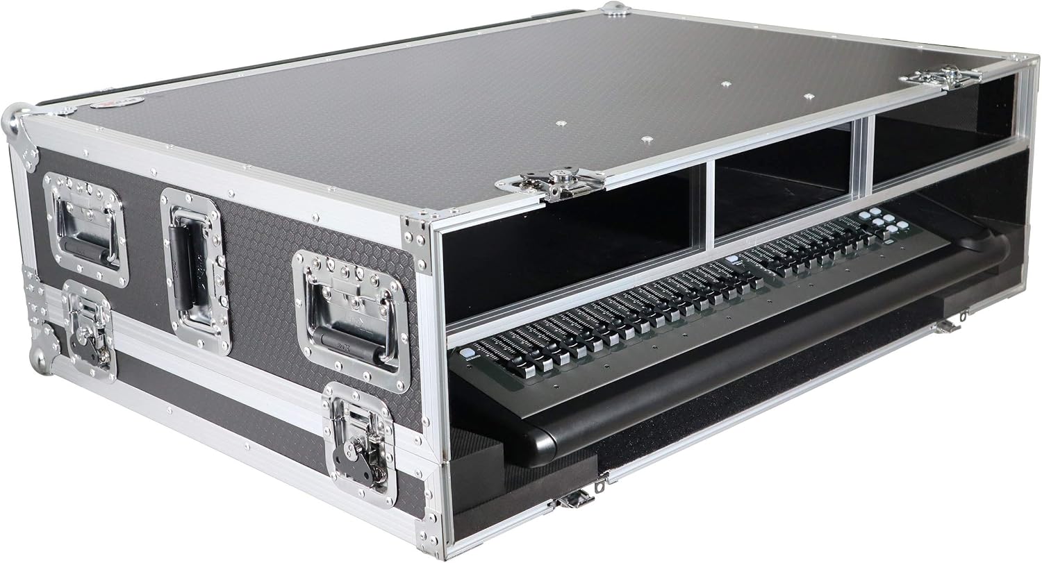 ProX XS-BX32DHW ATA Digital Audio Mixer Flight Case for Behringer X32 Console with Doghouse compartment and Caster wheels