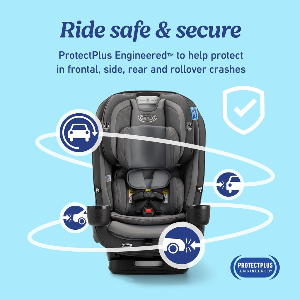 Graco® SlimFit3 LX 3-in-1 Slim Car Seat, Rear Facing, Forward Facing to Highback Booster Car Seat, Katrina