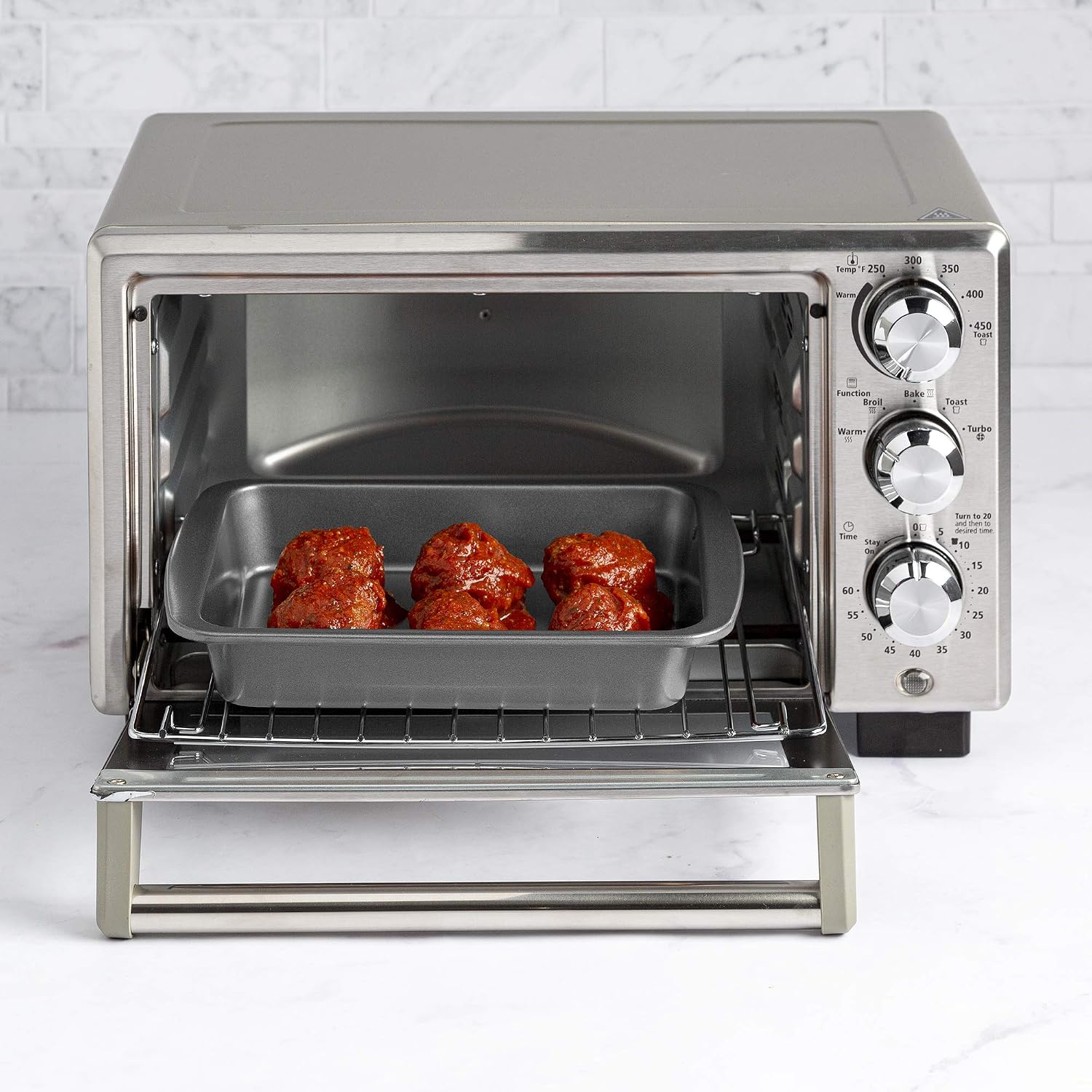 Ecolution Non-Stick Toaster Oven Bakeware Set 4-Piece, Carbon Steel, Easy to Clean and Perfect for Single Servings, Gray (Pack of 6)