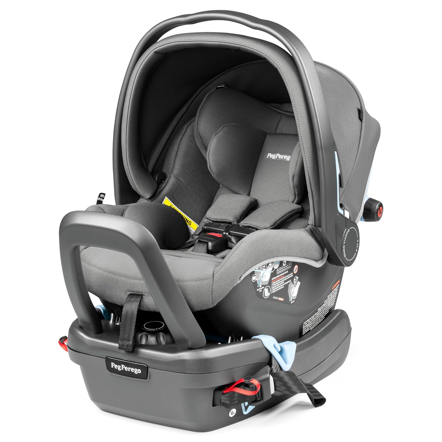 Peg Perego Primo Viaggio - Rear Facing Infant Car Seat - for Babies 4 to 30 lbs - Made in Italy - Mercury (Grey)