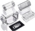 ROTO-Q 360 Family Rotisserie Kit – Non-Electric Wind-Up Spit Roaster with Tumble Basket, Flat Cage, Skewer Set & Mat for Grill, Oven, Smoker, Portable BBQ Cooking, Tailgating, or Camping Use