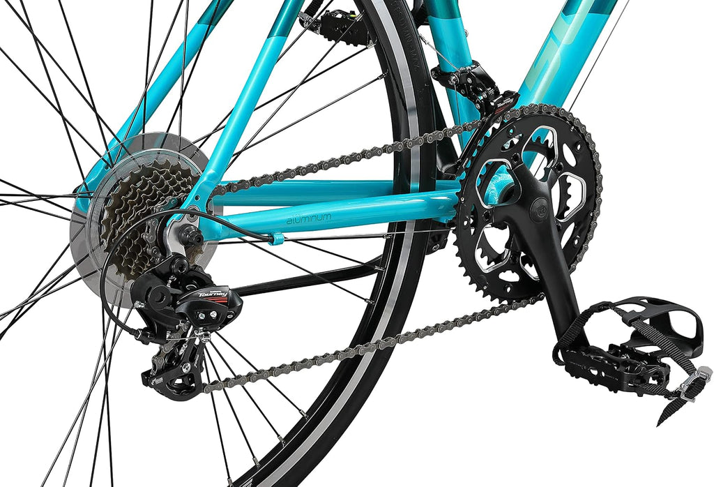 Schwinn Phocus 1.6 Disc Road Bike, 700c Bike for Men and Women, 16-Speed Road Bicycle, Lightweight Aluminum Frame, Alloy Carbon Fork, Disc Brakes, Aerodynamic Riding Position, Bikes for Adults